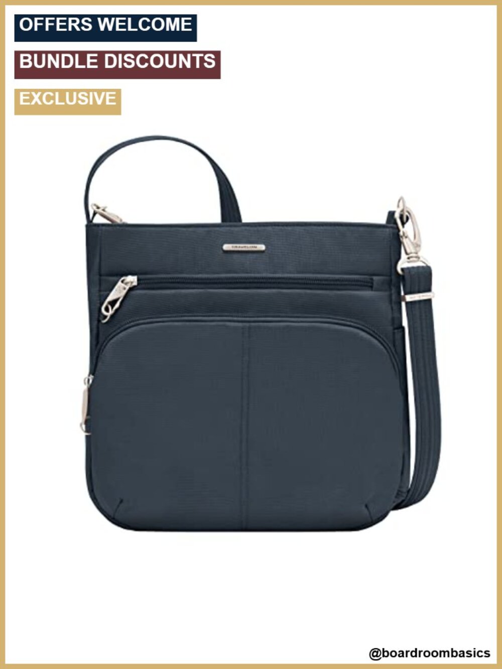 Anti-Theft Crossbody Bag Slash Resistant RFID Travel Purse